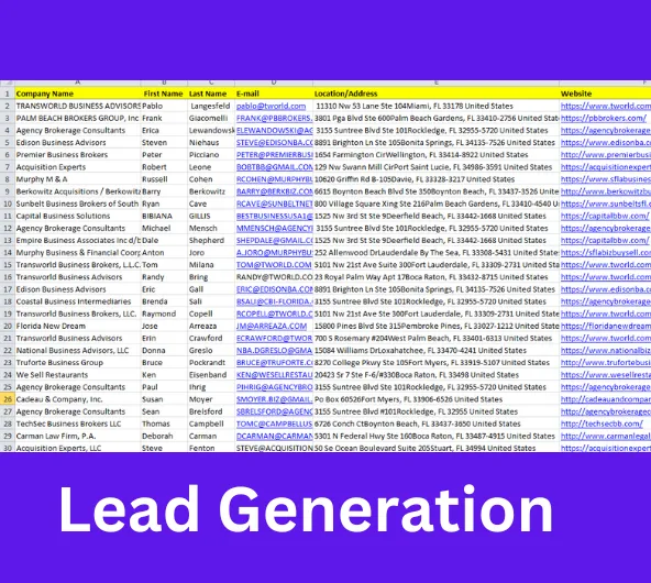 Provide Targeted B2B Lead Generation and Prospect List Building