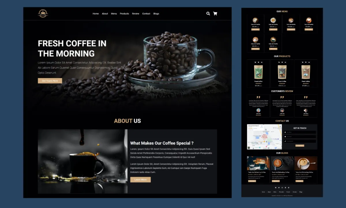 build professional website using reactjs nextjs and tailwind css