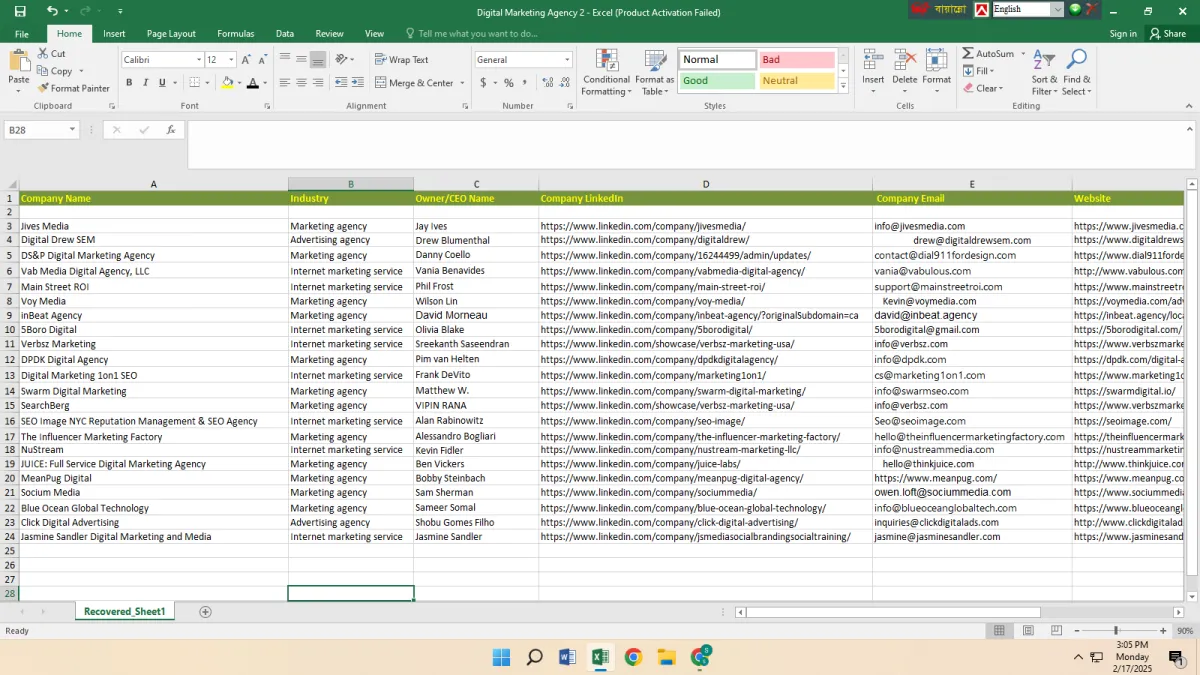 I Will Be Your B2B Lead Generation Expert with Accurate Email Lists
