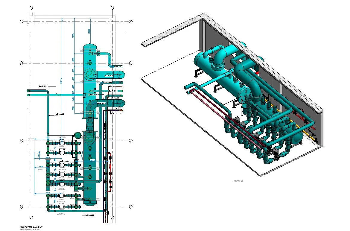 I will make  plumbing  conceptual to  Shop drawings design