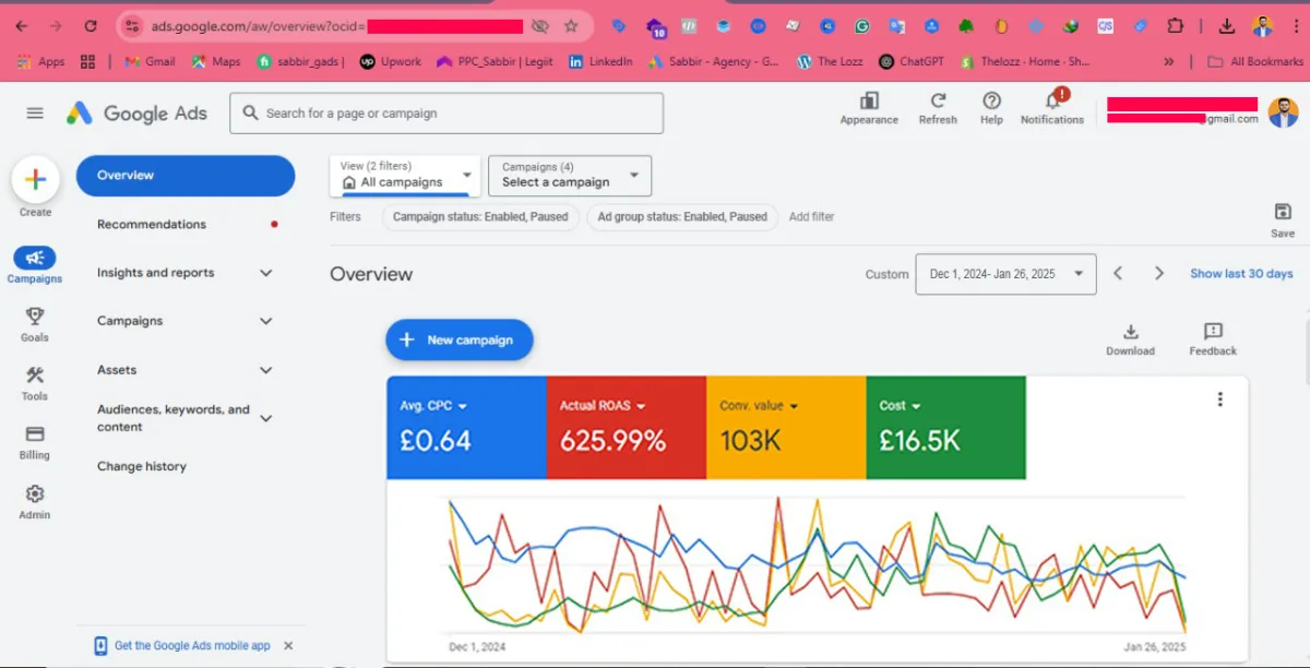 audit and optimize google ads, adwords, PPC search campaigns as a SEM specialist