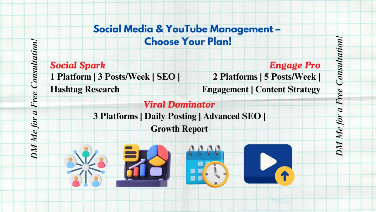 I will manage and grow your Facebook, Instagram, YouTube, TikTok, LinkedIn, and X