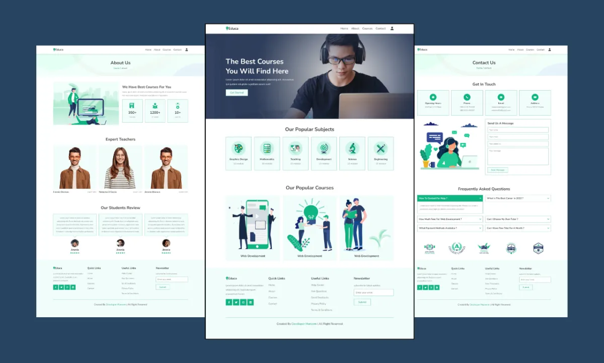 build professional website using reactjs nextjs and tailwind css