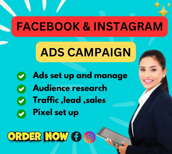 set up and manage Facebook, Instagram ads campaign ,design ads post, meta ads run.