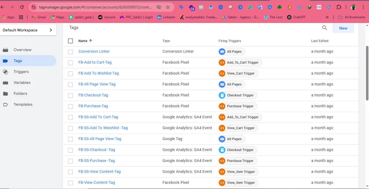 fix or setup meta pixel, ga4 ecommerce, and ga4 server side tracking via GTM