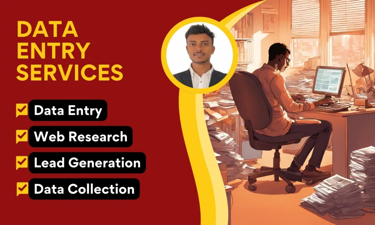 do perfect data entry, web research, data mining