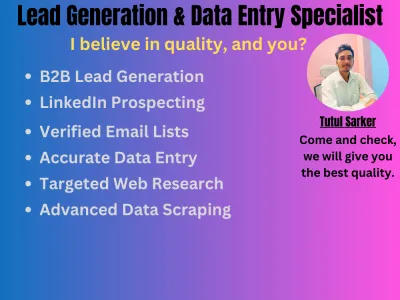 do lead generation and data entry work for your business