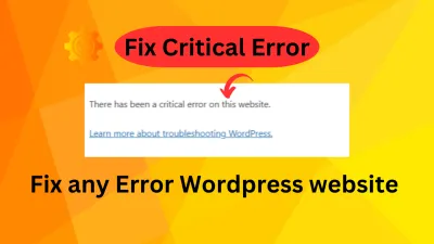 Fix critical error wordpress website 
