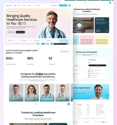 design UI UX landing page and website using Figma