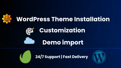 Wordpress theme installations and Customization 