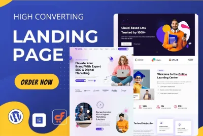 do responsive wordpress landing page design,elementor pro website landing page.