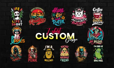 Vintage and custom typography t-Shirt Designs