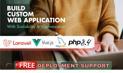make custom web apps with laravel, vue js, real time features