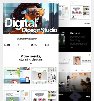 design UI UX landing page and website using Figma