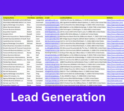 Provide Targeted B2B Lead Generation and Prospect List Building