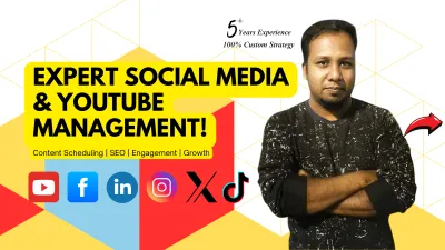 I will manage and grow your Facebook, Instagram, YouTube, TikTok, LinkedIn, and X