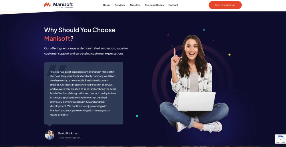 Manisoft Portfolio Website