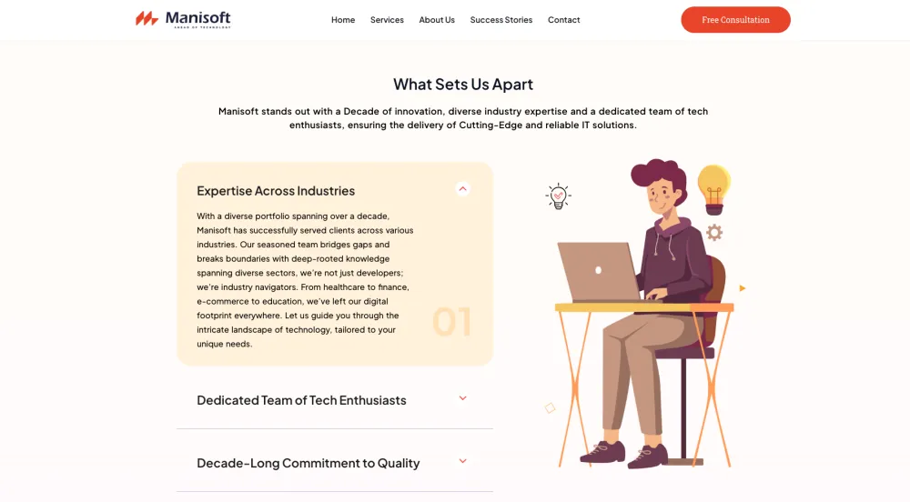 Manisoft Portfolio Website