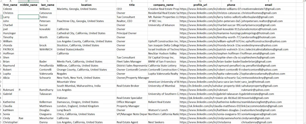 Google Search (LinkedIn) Leads Scraper
