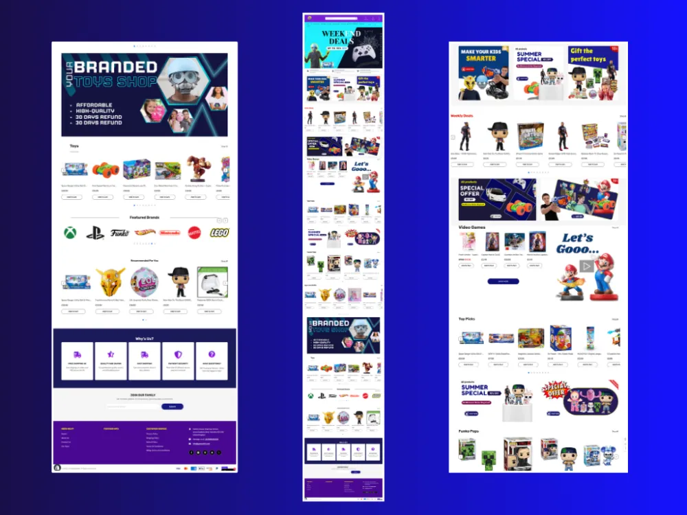 Shopify Store Design for Branded Toy Shop